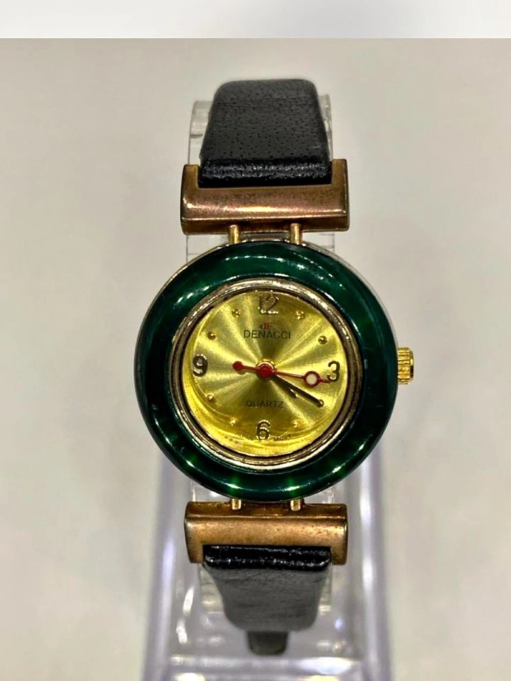 *** Denacci ^^^ Hunter Green / Ladies Goldtone Watch *^*